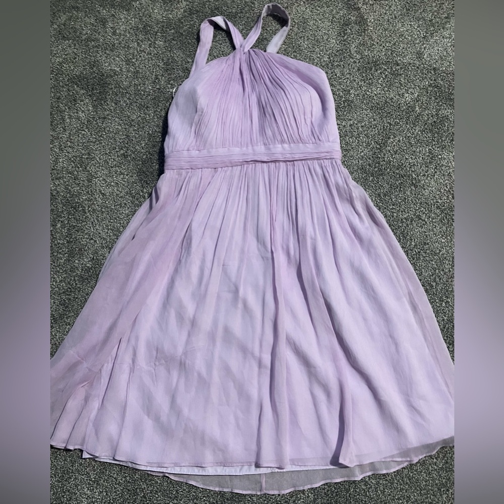 Halter top dress that is at knee level